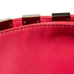 Versace Fuchsia Leather Hobo For Women -Versace Official Website luxury women versace used handbags p399229 002