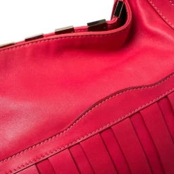 Versace Fuchsia Leather Hobo For Women -Versace Official Website luxury women versace used handbags p399229 004