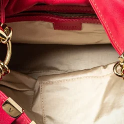 Versace Fuchsia Leather Hobo For Women -Versace Official Website luxury women versace used handbags p399229 014