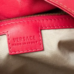 Versace Fuchsia Leather Hobo For Women -Versace Official Website luxury women versace used handbags p399229 015