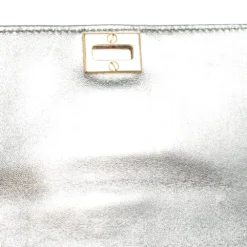 Versace Silver Leather Studded Flap Clutch For Women -Versace Official Website luxury women versace used handbags p402343 011