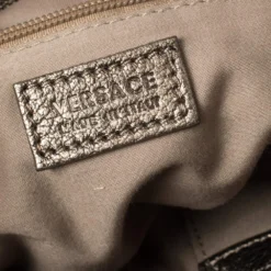 Versace Metallic Perforated Logo Leather Chain Hobo For Women -Versace Official Website luxury women versace used handbags p405558 005