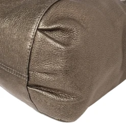 Versace Metallic Perforated Logo Leather Chain Hobo For Women -Versace Official Website luxury women versace used handbags p405558 009