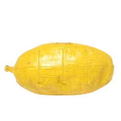 Versace Yellow Croc Embossed Leather Kiss Shoulder Bag For Women 16 Versace Yellow Croc Embossed Leather Kiss Shoulder Bag For Women -Versace Official Website luxury women versace used handbags p405849 011