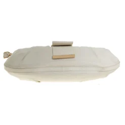 Versace White Pleated Leather Studded Hobo For Women -Versace Official Website luxury women versace used handbags p407014 012