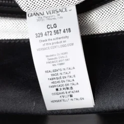 Versace Black Textured Leather Palazzo Empire Tote For Women -Versace Official Website luxury women versace used handbags p408241 003