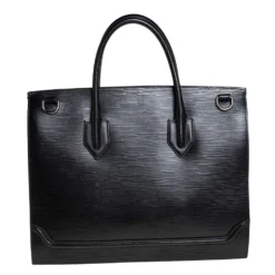 Versace Black Textured Leather Palazzo Empire Tote For Women -Versace Official Website luxury women versace used handbags p408241 006