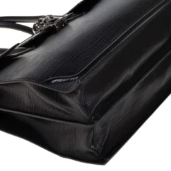 Versace Black Textured Leather Palazzo Empire Tote For Women -Versace Official Website luxury women versace used handbags p408241 011