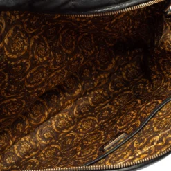 Versace Black Demetra Vanitas Satchel For Women -Versace Official Website luxury women versace used handbags p413378 003