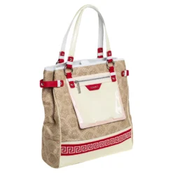 Versace Multicolor Medusa Print Fabric And Patent Leather Front Pocket Tote For Women -Versace Official Website luxury women versace used handbags p416146 006