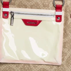 Versace Multicolor Medusa Print Fabric And Patent Leather Front Pocket Tote For Women -Versace Official Website luxury women versace used handbags p416146 009