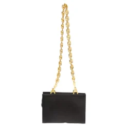 Versace Black Leather Medusa Studded Chain Shoulder Bag For Women -Versace Official Website luxury women versace used handbags p416972 002