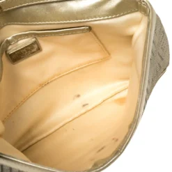 Versace Chain Gold Fabric Gianni Couture Envelope Chain Clutch For Women -Versace Official Website luxury women versace used handbags p418602 004