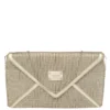 Versace Chain Gold Fabric Gianni Couture Envelope Chain Clutch For Women