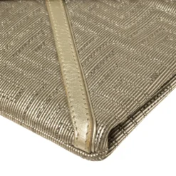 Versace Chain Gold Fabric Gianni Couture Envelope Chain Clutch For Women -Versace Official Website luxury women versace used handbags p418602 010
