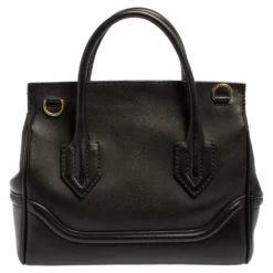 Versace Black Leather Palazzo Empire Tote For Women -Versace Official Website luxury women versace used handbags p418838 002