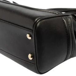 Versace Black Leather Palazzo Empire Tote For Women -Versace Official Website luxury women versace used handbags p418838 009