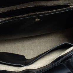 Versace Black Leather Palazzo Empire Tote For Women -Versace Official Website luxury women versace used handbags p418838 011