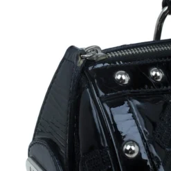 Versace Black Quilted Leather Snap Out Of It Satchel For Women -Versace Official Website luxury women versace used handbags p4251 0007