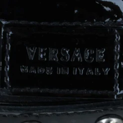 Versace Black Quilted Leather Snap Out Of It Satchel For Women -Versace Official Website luxury women versace used handbags p4251 0015
