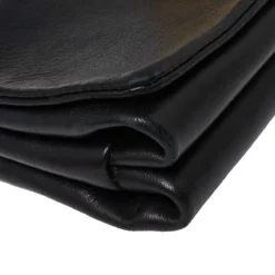 Versace Black Leather Palazzo Flap Chain Shoulder Bag For Women -Versace Official Website luxury women versace used handbags p425395 007