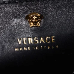 Versace Black Leather Palazzo Flap Chain Shoulder Bag For Women -Versace Official Website luxury women versace used handbags p425395 011