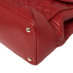 Versace Red Quilted Leather Altea Barocco Vanitas Top Handle Bag For Women -Versace Official Website luxury women versace used handbags p426815 009