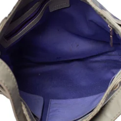 Versace Grey/Blue Majolica Print Leather Hobo For Women -Versace Official Website luxury women versace used handbags p427021 010