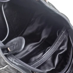 Versace Black Monogram Canvas And Fabric Floral Applique Tote For Women -Versace Official Website luxury women versace used handbags p431401 003