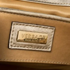 Versace Gold Quilted Leather Mini Madonna Frame Bag For Women -Versace Official Website luxury women versace used handbags p433522 1621077802 002