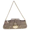 Versace Metallic Embossed Leather Icon Flap Chain Clutch For Women