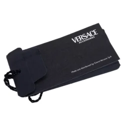 Versace Metallic Embossed Leather Icon Flap Chain Clutch For Women -Versace Official Website luxury women versace used handbags p446145 007