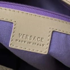 Versace Grey/Purple Majolica Print Leather Hobo For Women -Versace Official Website luxury women versace used handbags p446352 010