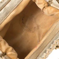 Versace Metallic Gold Python Medusa Satchel For Women -Versace Official Website luxury women versace used handbags p448879 002