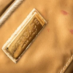 Versace Metallic Gold Python Medusa Satchel For Women -Versace Official Website luxury women versace used handbags p448879 012