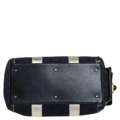 Versace Black Monogram Fabric And Leather Snap Out Of It Satchel For Women -Versace Official Website luxury women versace used handbags p450542 008