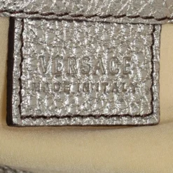 Versace Gold/Black Woven Leather Medusa Fringe Shoulder Bag For Women -Versace Official Website luxury women versace used handbags p453249 003