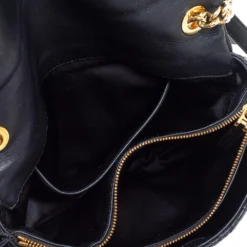 Versace Black Barocco Leather Flap Shoulder Bag For Women 17 Versace Black Barocco Leather Flap Shoulder Bag For Women -Versace Official Website luxury women versace used handbags p454029 004