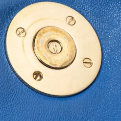 Versace Blue Embossed Leather Talia Vanitas Shoulder Bag For Women -Versace Official Website luxury women versace used handbags p454766 002