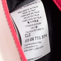 Versace Peach Patent Leather Medusa Chain Clutch For Women -Versace Official Website luxury women versace used handbags p455768 009