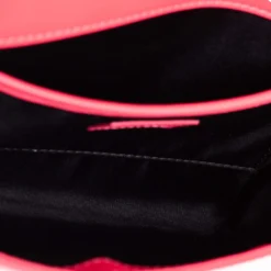 Versace Peach Patent Leather Medusa Chain Clutch For Women -Versace Official Website luxury women versace used handbags p455768 010