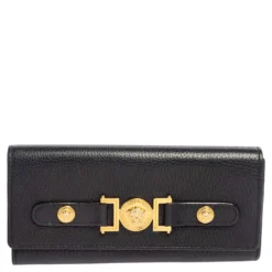 Versace Black/Gold Barroco Print Coated Canvas And Leather Medusa Icon Boston Bag For Women -Versace Official Website luxury women versace used handbags p458557 015