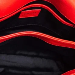 Versace Orange Embossed Python Leather Medusa Flap Shoulder Bag For Women -Versace Official Website luxury women versace used handbags p459952 007