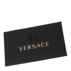 Versace Blue Leather And Desert Palm Print Fabric Palazzo Empire Satchel For Women -Versace Official Website luxury women versace used handbags p461466 013