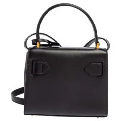 Versace Black Leather Small Icon Top Handle Bag For Women 19 Versace Black Leather Small Icon Top Handle Bag For Women -Versace Official Website luxury women versace used handbags p464175 006
