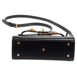 Versace Black Leather Small Icon Top Handle Bag For Women 21 Versace Black Leather Small Icon Top Handle Bag For Women -Versace Official Website luxury women versace used handbags p464175 007