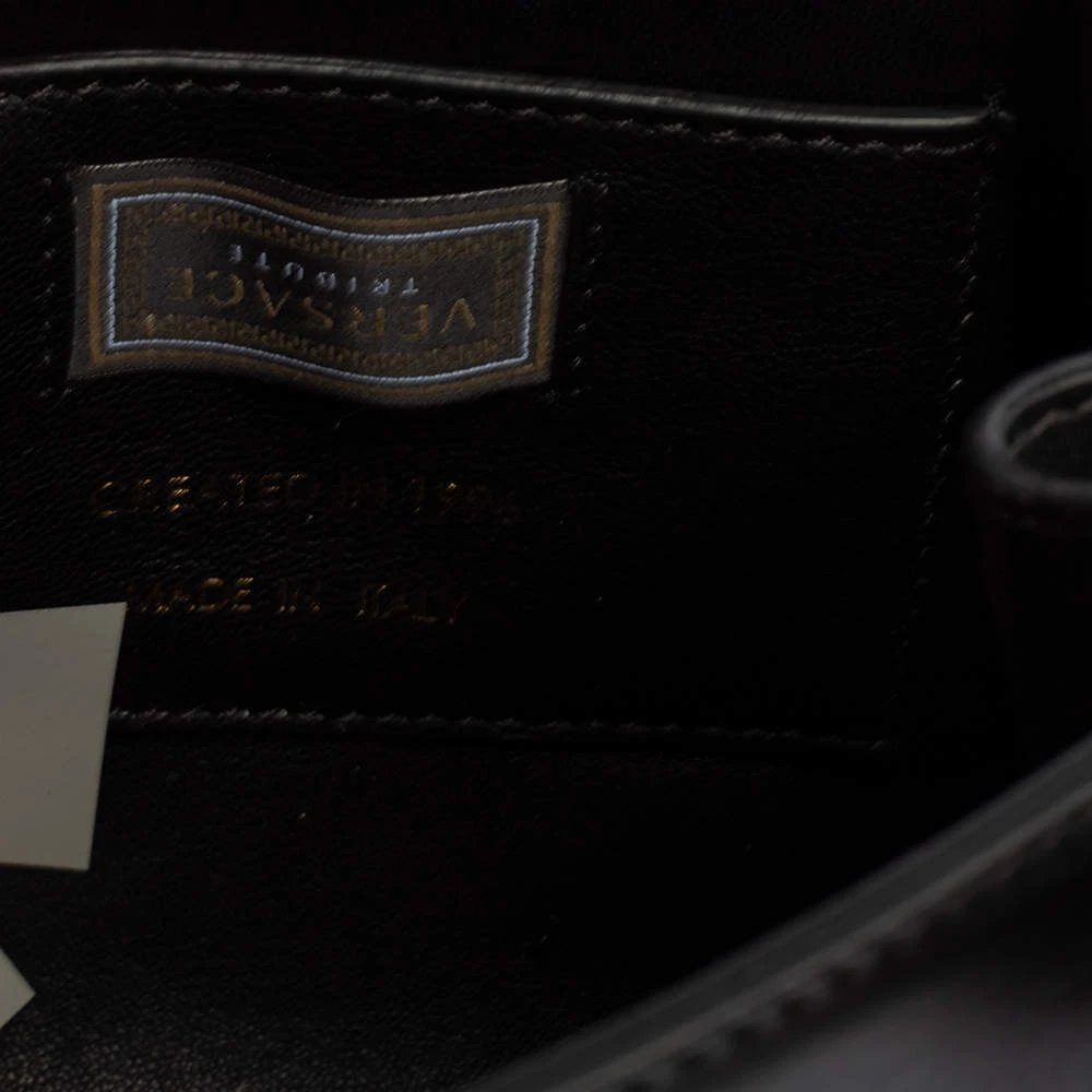 Versace Black Leather Small Icon Top Handle Bag For Women 10 Versace Black Leather Small Icon Top Handle Bag For Women - Image 10