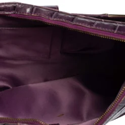 Versace Purple Croc Embossed Leather Hobo For Women -Versace Official Website luxury women versace used handbags p466717 003