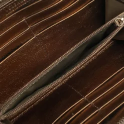 Versace Grey Barocco Print Coated Canvas Zip Around Wallet For Women -Versace Official Website luxury women versace used handbags p470064 003