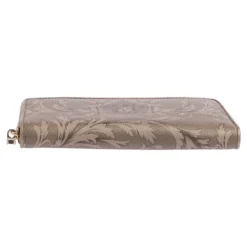 Versace Grey Barocco Print Coated Canvas Zip Around Wallet For Women -Versace Official Website luxury women versace used handbags p470064 008